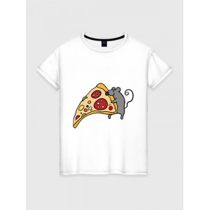 Tricou cuplu Pizza and Mouse. Photo 3